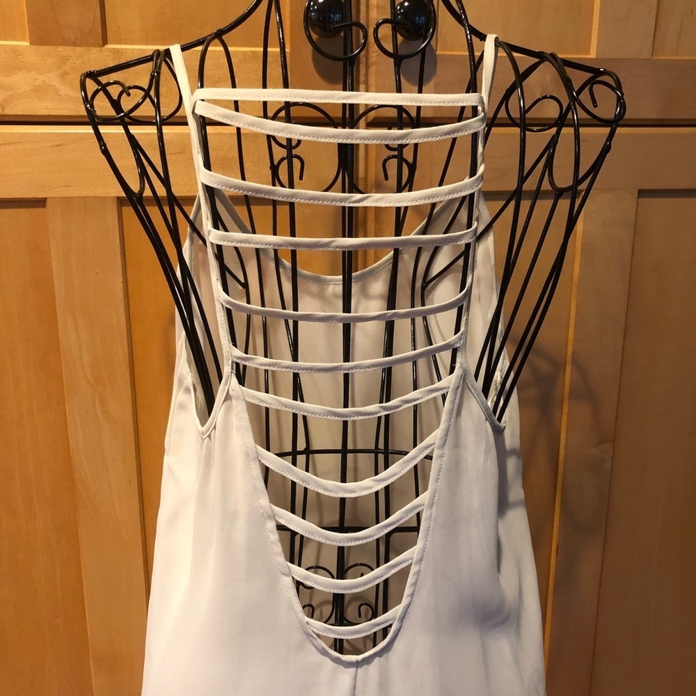 Lost April sexy lattice open back cami Top size M - Picture 5 of 7